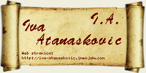 Iva Atanasković vizit kartica